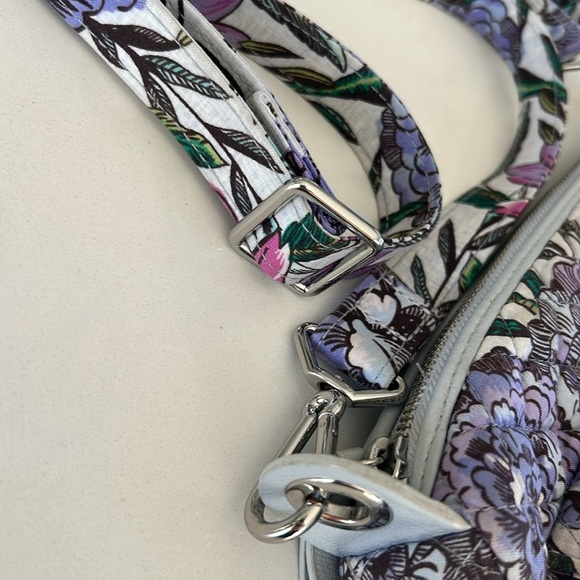 Vera Bradley Lavender Meadow Carson Floral Ladybug Crossbody Shoulder Bag - Picture 8 of 13